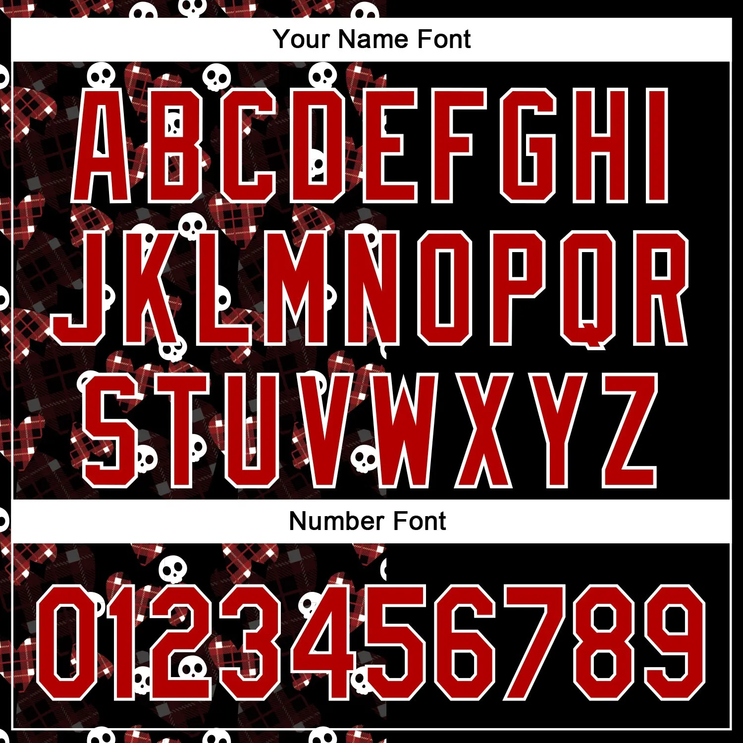 Custom Black Red-White 3D Gothic Style Skull Authentic Baseball Jersey