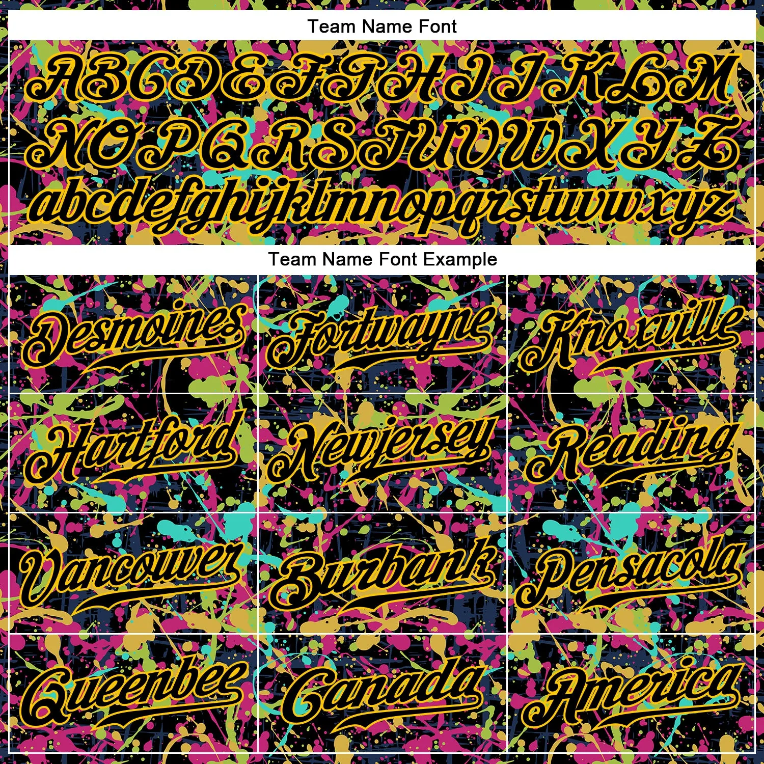 Custom Graffiti Pattern Black-Gold 3D Grunge Shabby Authentic Baseball Jersey