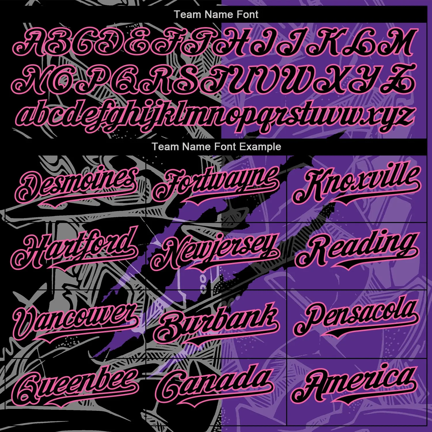 Custom Graffiti Pattern Black Purple-Pink 3D Scratch Authentic Baseball Jersey