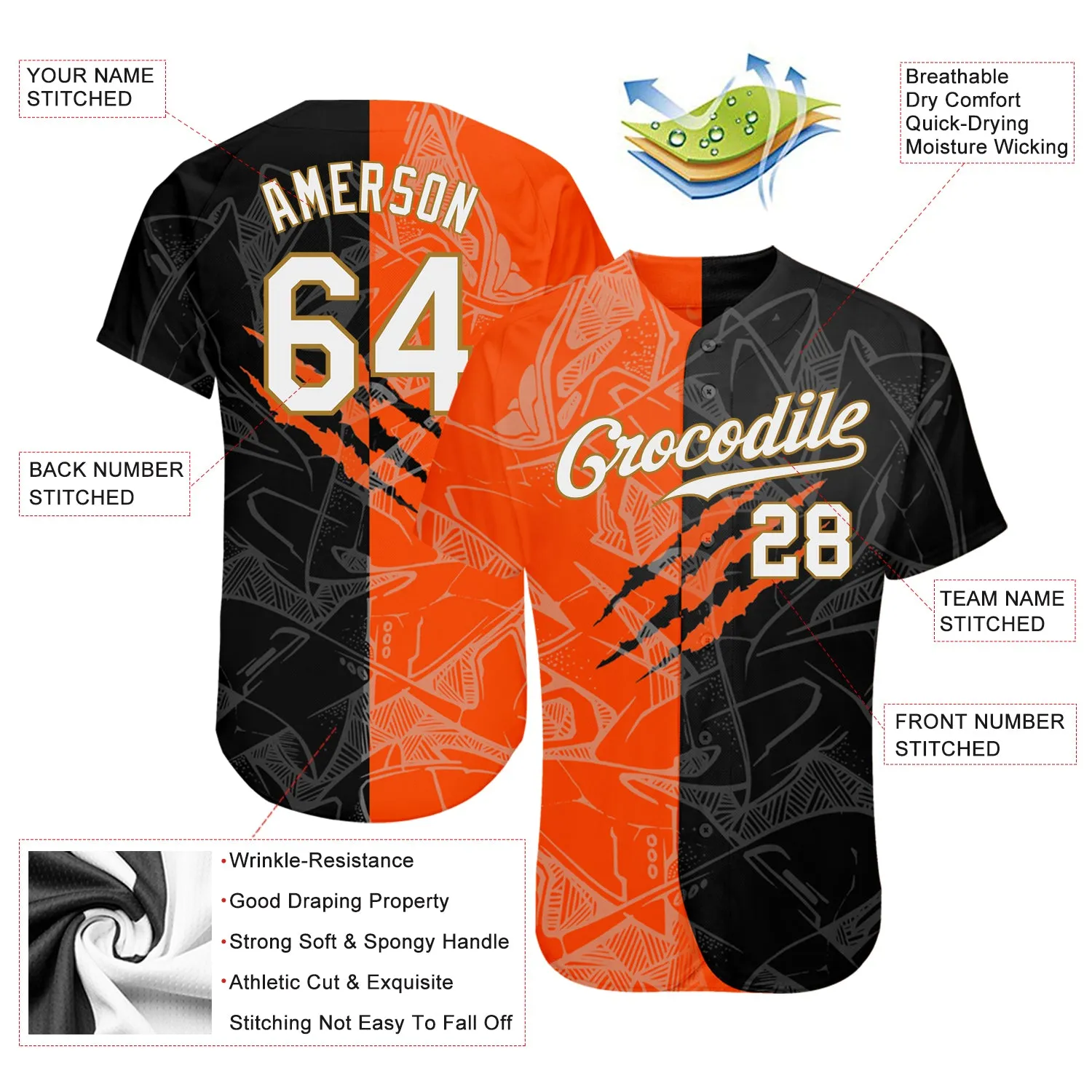 Custom Graffiti Pattern White-Old Gold 3D Authentic Baseball Jersey