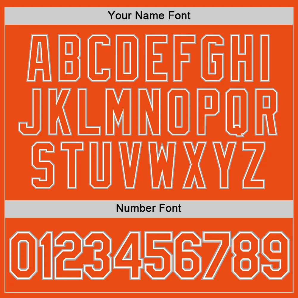 Custom Orange Orange-Gray Performance T-Shirt