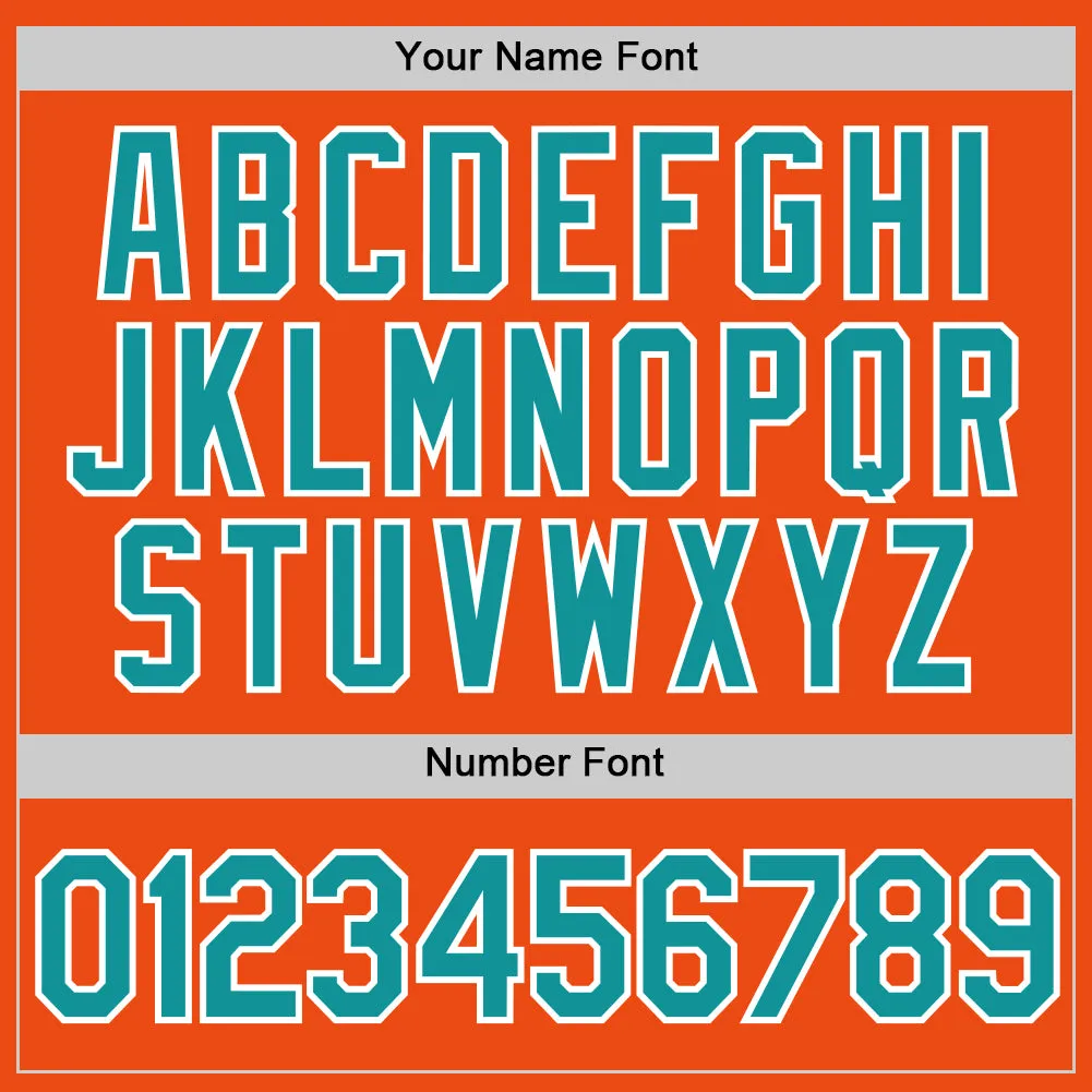 Custom Orange Teal-White Performance T-Shirt
