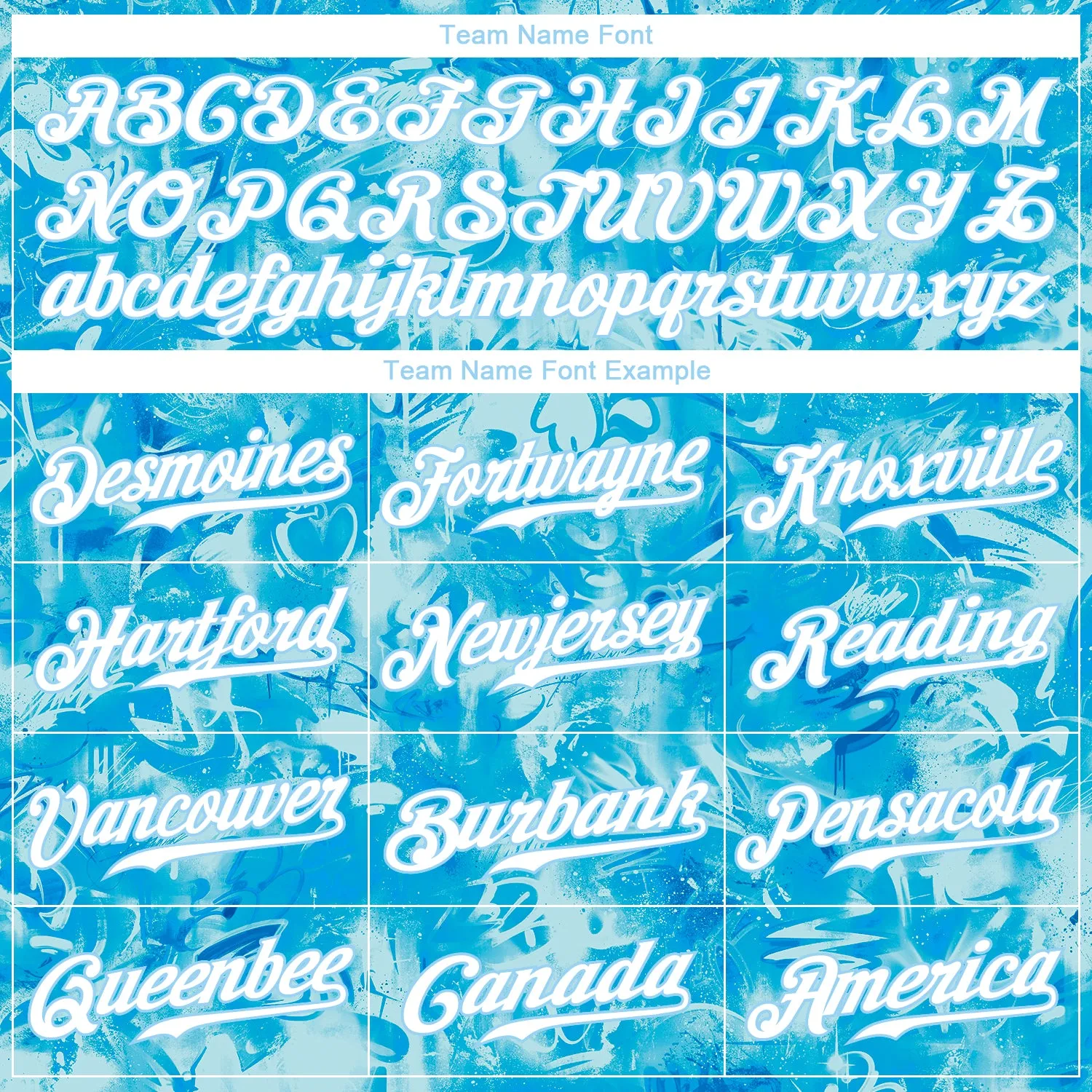 Custom Scratch Graffiti Pattern White-Light Blue 3D Authentic Baseball Jersey