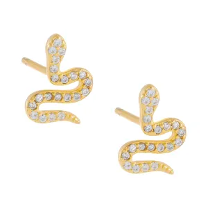 CZ Mini Snake Stud Earring
