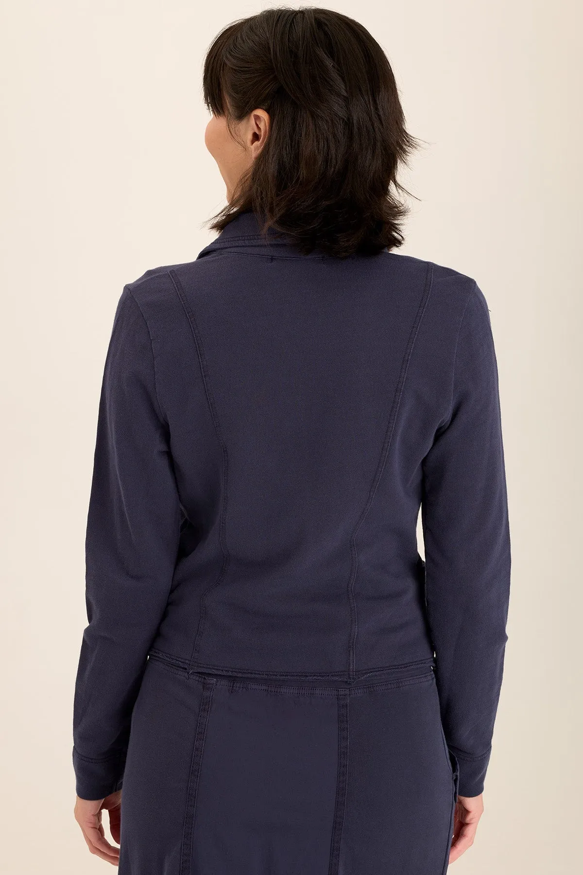 Damia Terry Three-Button Casual Blazer