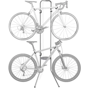 Delta Cycle and Home Michelangelo 2 Bike Storage Rack - Gravity Fully Adjustable Bike Rack Garage For Road, MTB, Hybrid Bicycles - Vertical Bike Rack Holds Up To 80 lbs