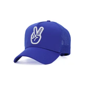 DEUCE PEACE TRUCKER HAT | Blue