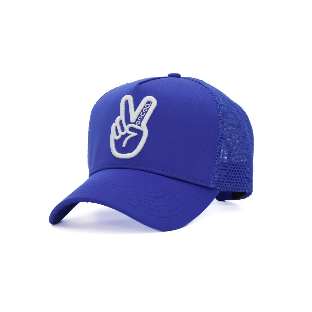 DEUCE PEACE TRUCKER HAT | Blue
