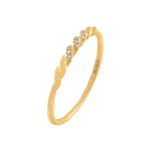 Diamond Twisted Ring 14K