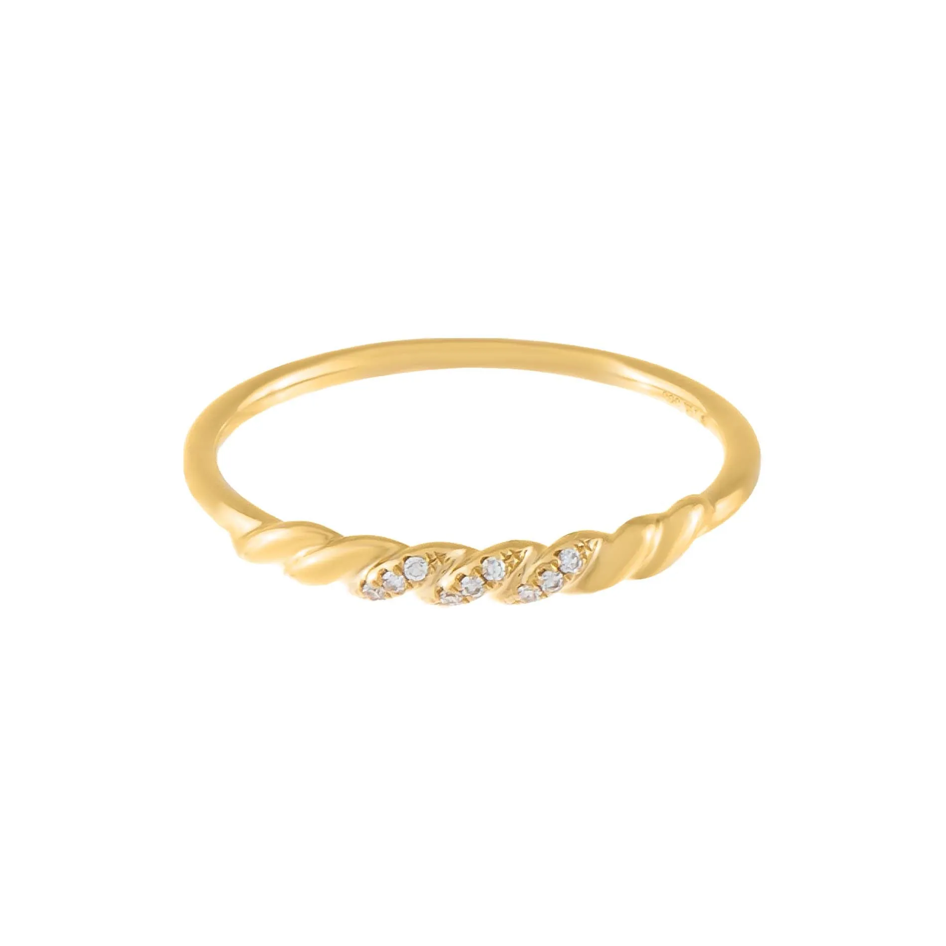 Diamond Twisted Ring 14K