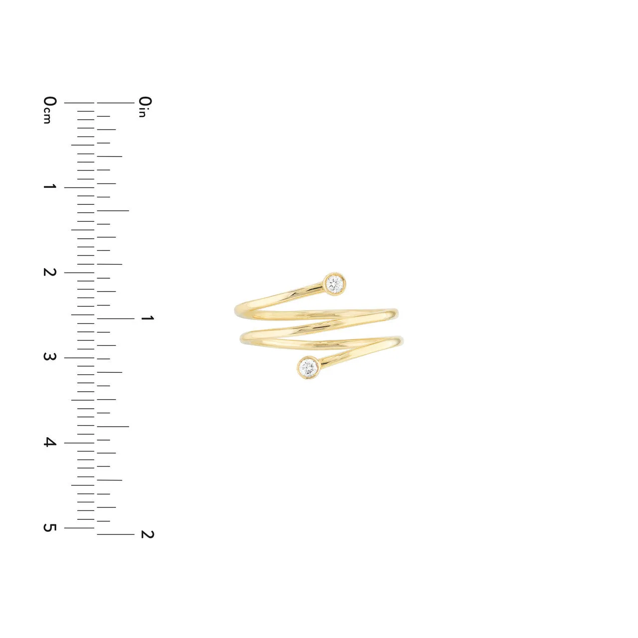 Diamond Wrap Around Bypass Ring