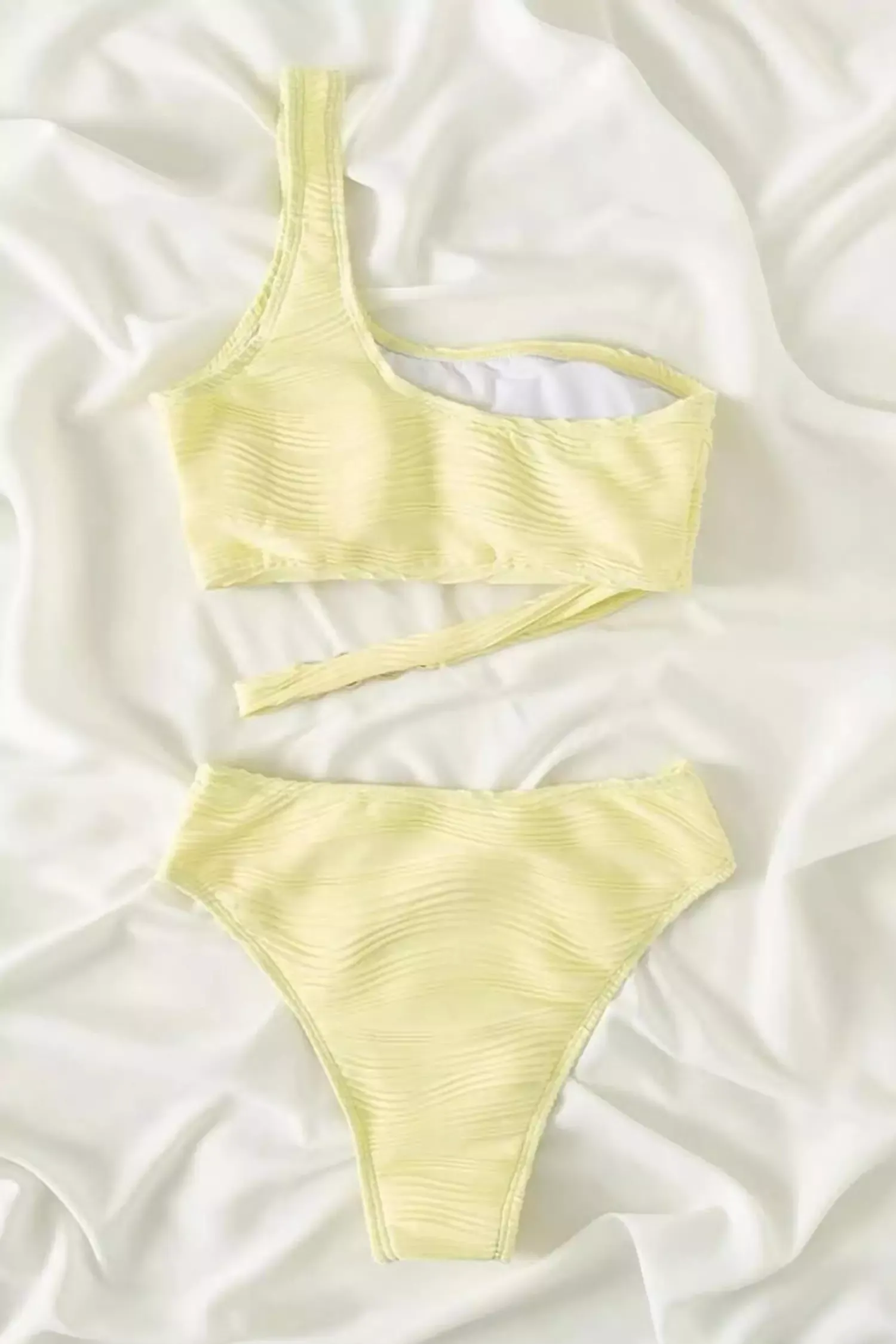 Dianna Yellow One Shoulder Bikini