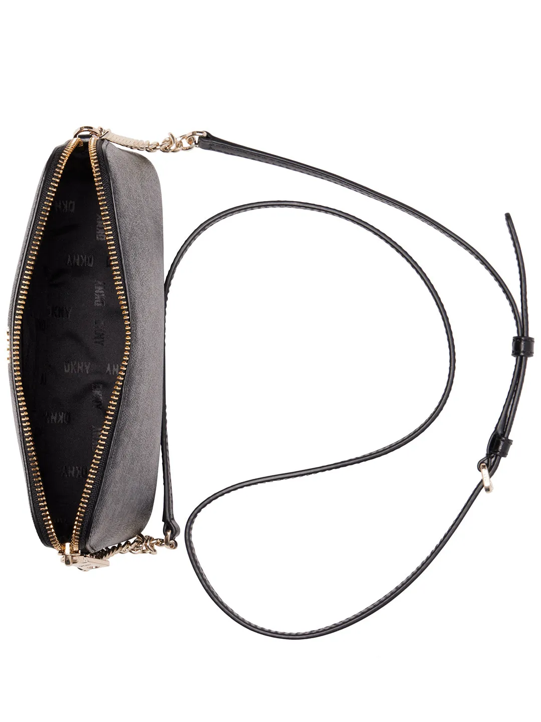 DKNY Women Black Printed Crossbody Bag