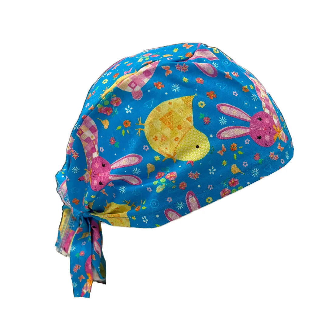 Easter Patterned Scrub Caps - 1015