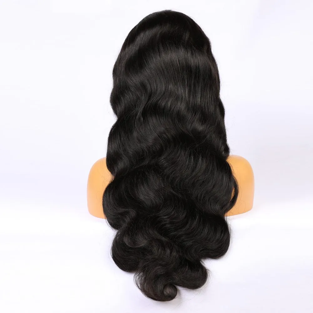 Elegant Full Lace Wig Virgin Hair Body Wave Style