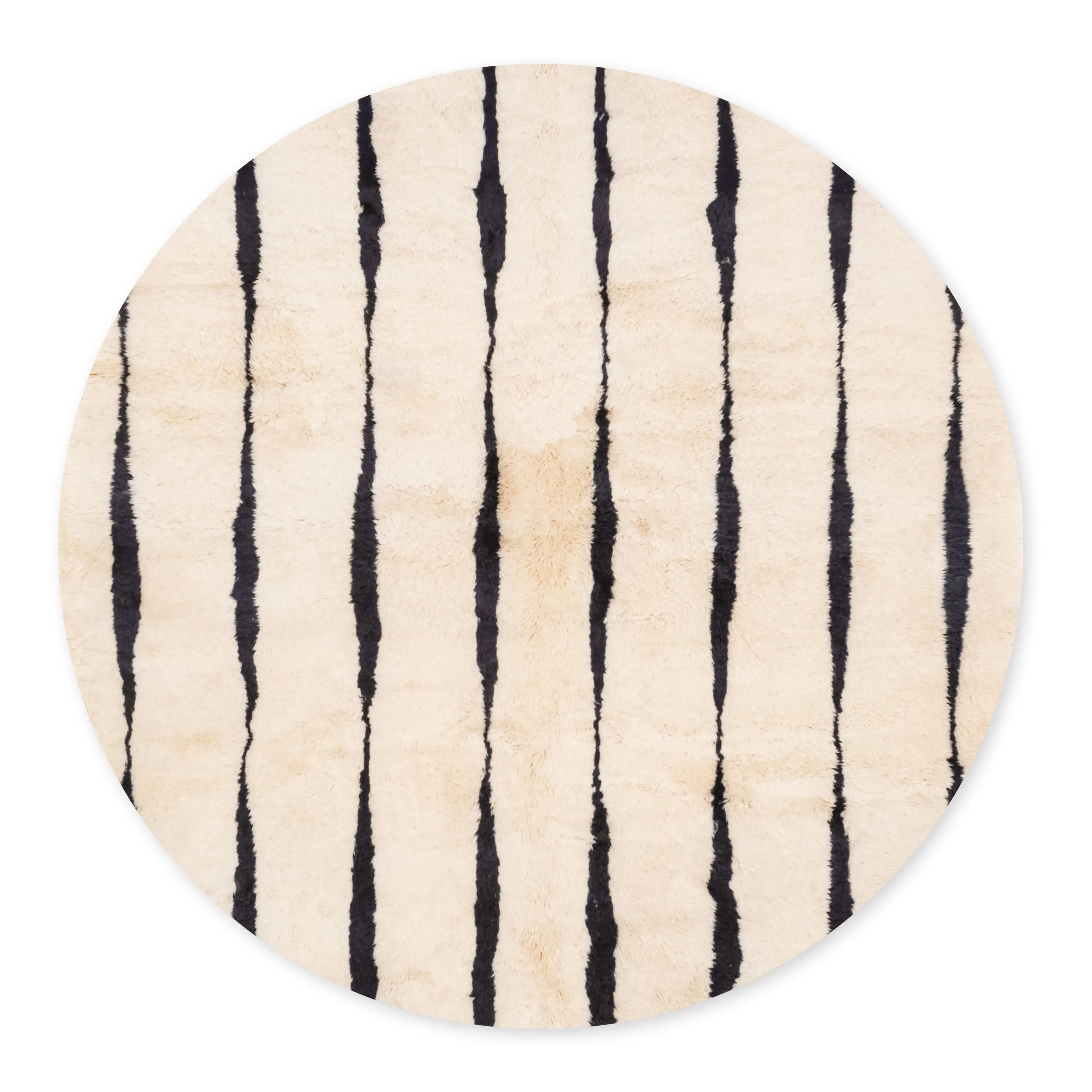 Elegant Rhythm Round - Luxury Shag Moroccan Rug