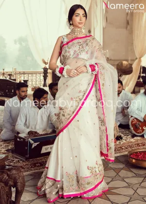 Elegant Wedding wear Pakistani Saree Style 2021 #PN115