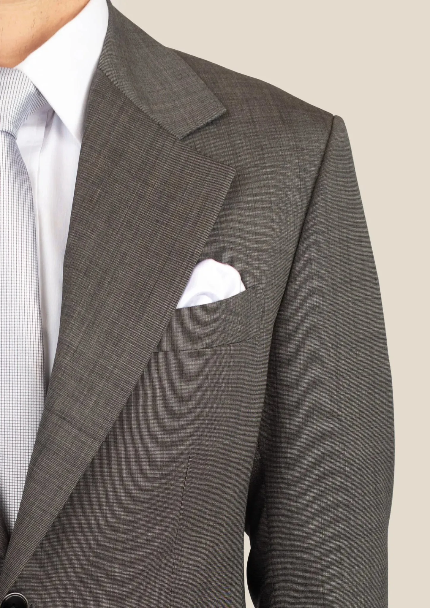 Ellis Carbon Grey Pindot Suit