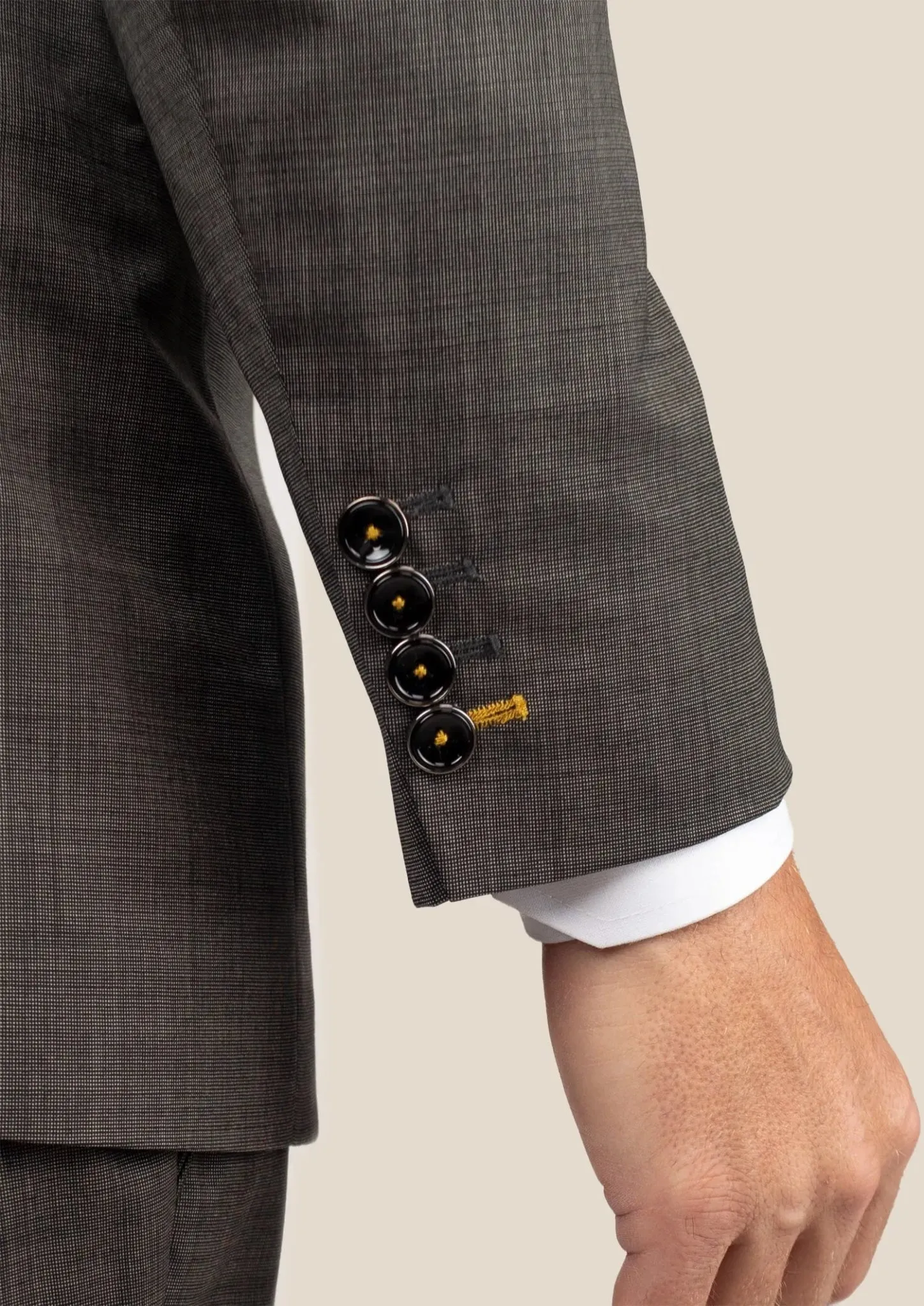 Ellis Carbon Grey Pindot Suit