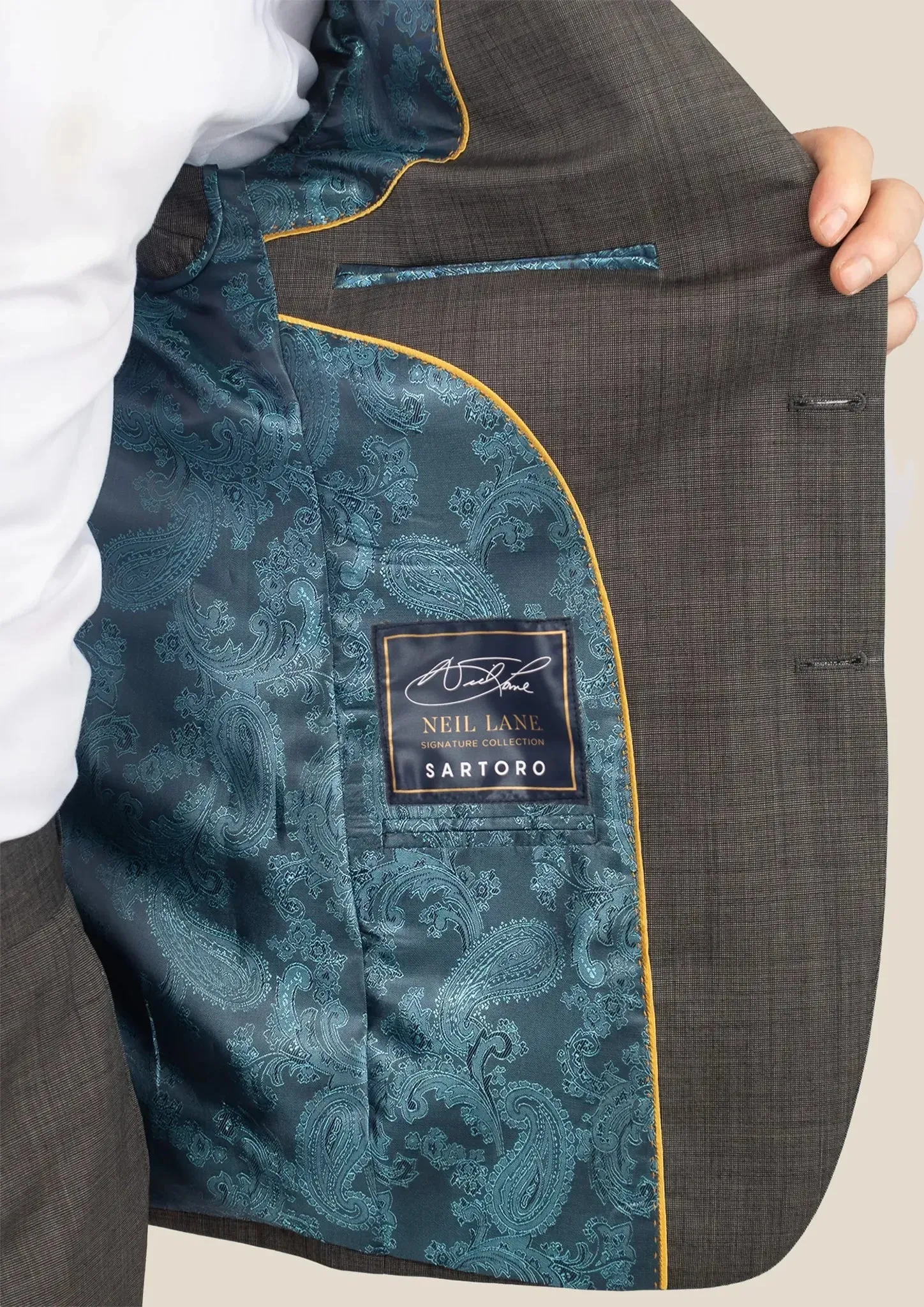 Ellis Carbon Grey Pindot Suit