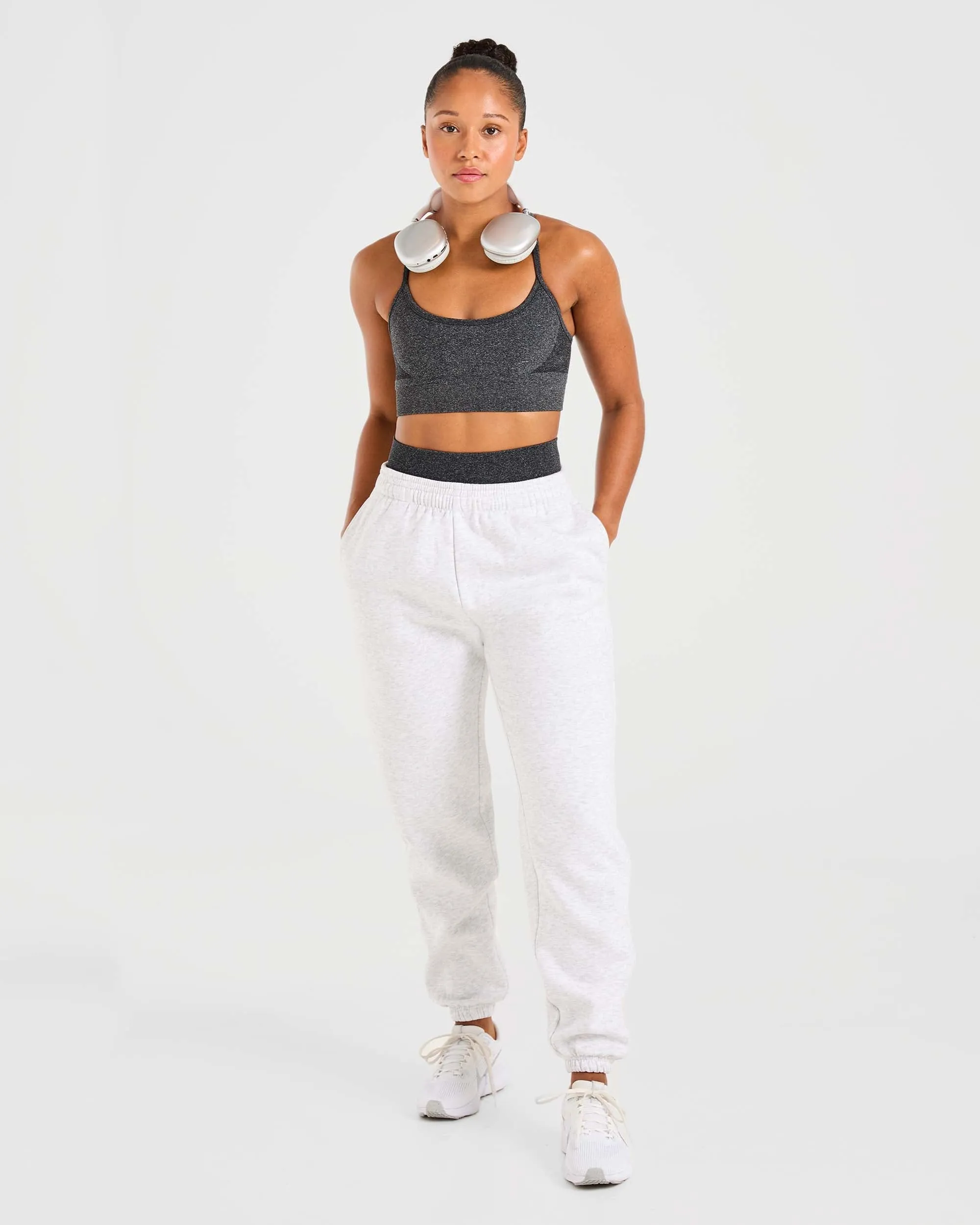 Empower Seamless Sports Bra - Black Marl