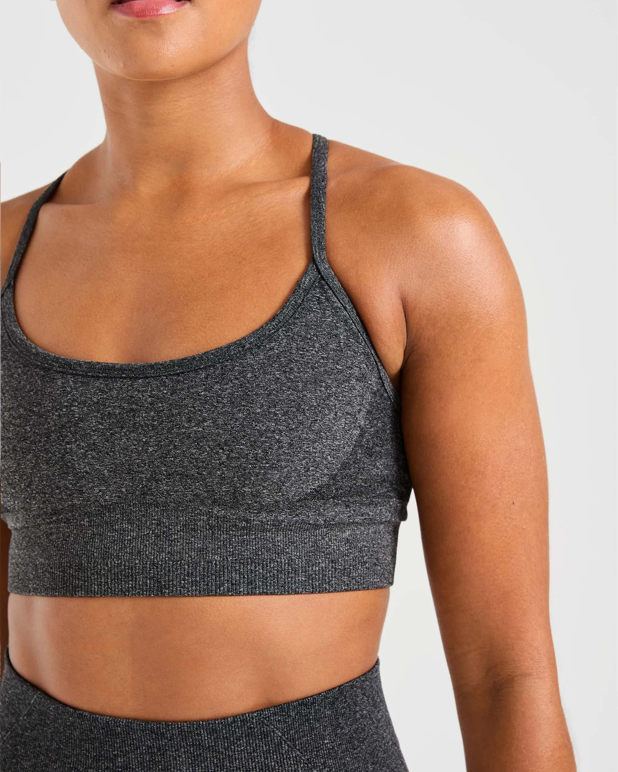 Empower Seamless Sports Bra - Black Marl