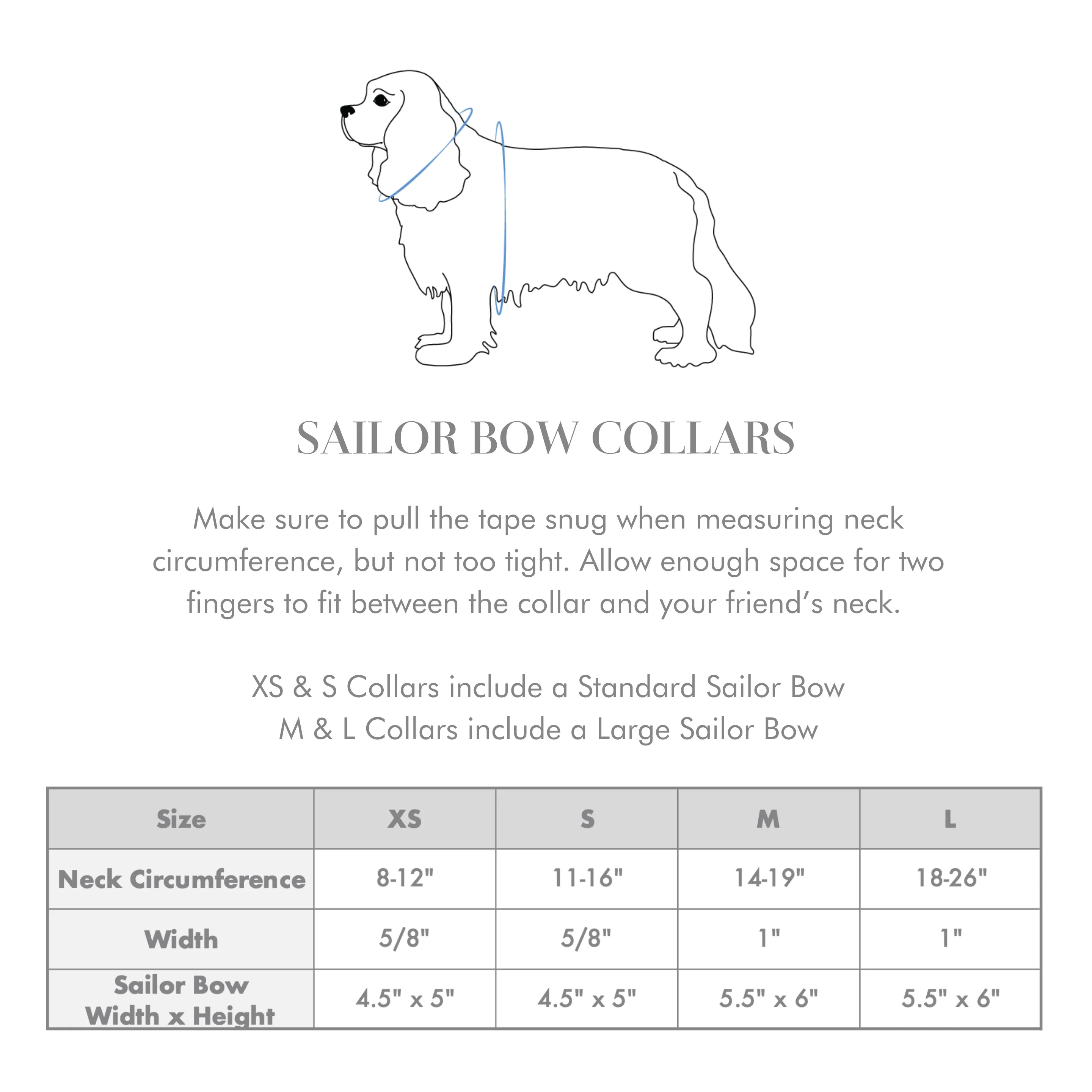 Endless Path Classic Dog Collar   Sailor Bow