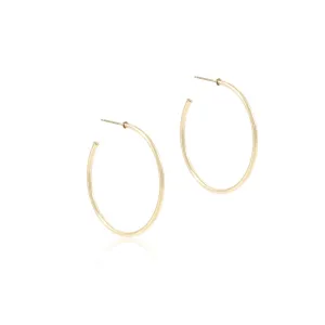 enewton Round Gold 1.75" Post Hoops