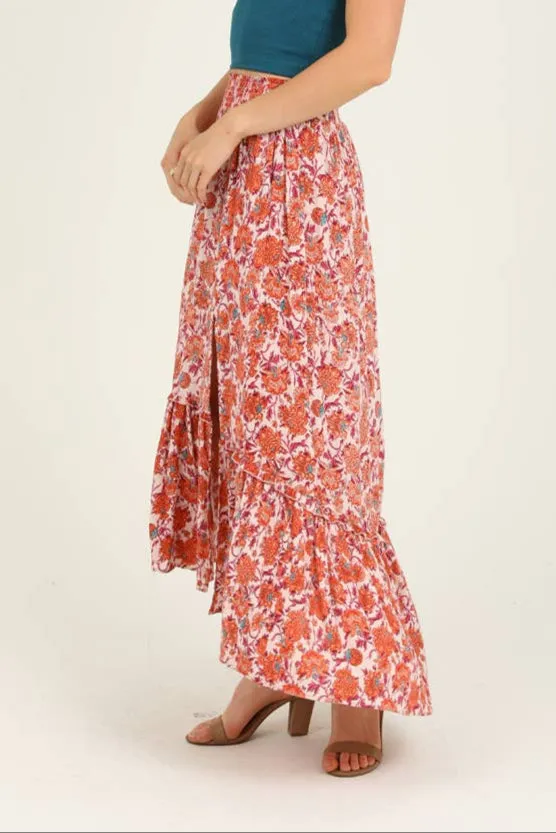 Faye Smocked Waist Maxi Skirt
