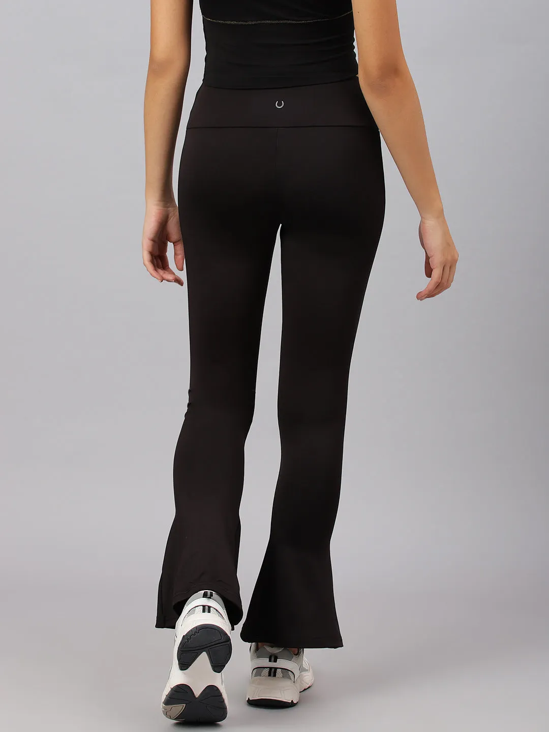 Fitkin Women's Black Bootcut Trackpant