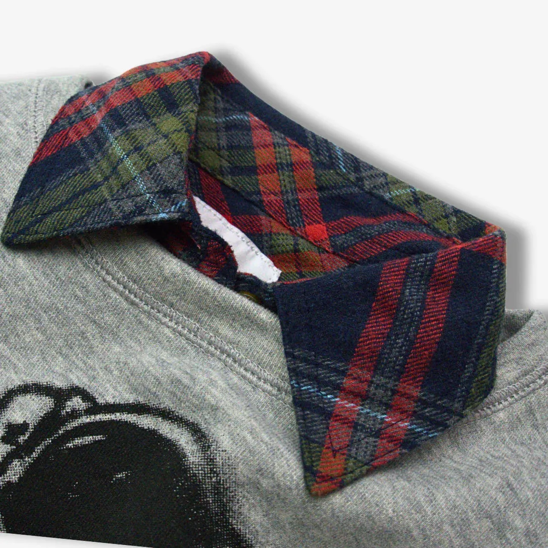 Flannel Shirt - Navy/Cranberry Plaid