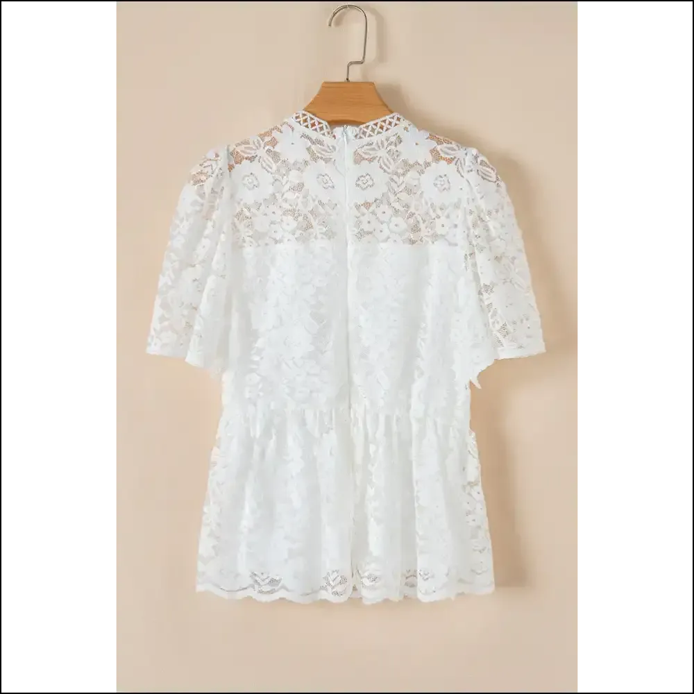 Floral Lace Peplum Blouse so Fancy it Should Pay Rent