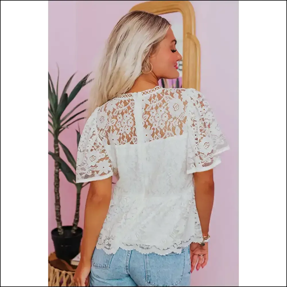 Floral Lace Peplum Blouse so Fancy it Should Pay Rent