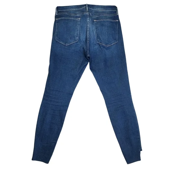 FRAME Le High Skinny Jeans - Distressed Medium Wash - 31 (12)