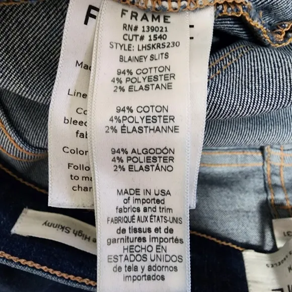 FRAME Le High Skinny Jeans - Distressed Medium Wash - 31 (12)