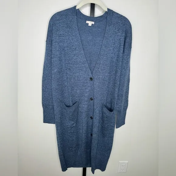 Gap Long Cardigan - Denim Blue Heather - Size Small