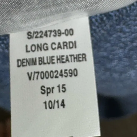 Gap Long Cardigan - Denim Blue Heather - Size Small