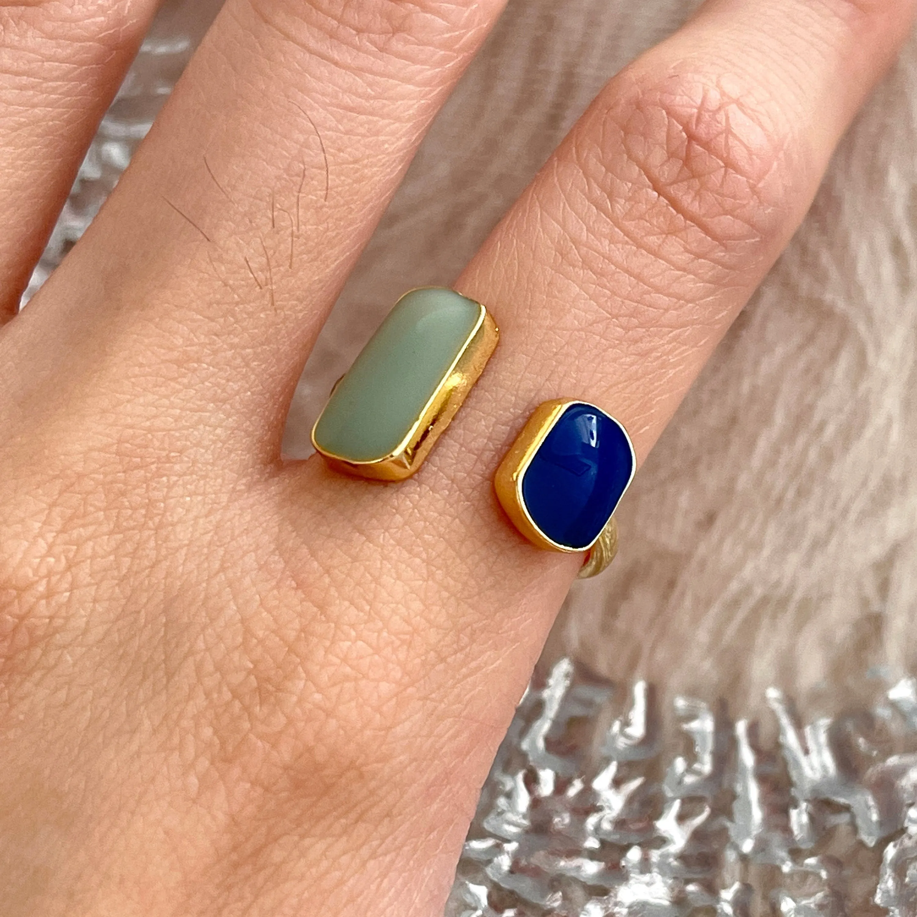 Geometric Square Signet Ring