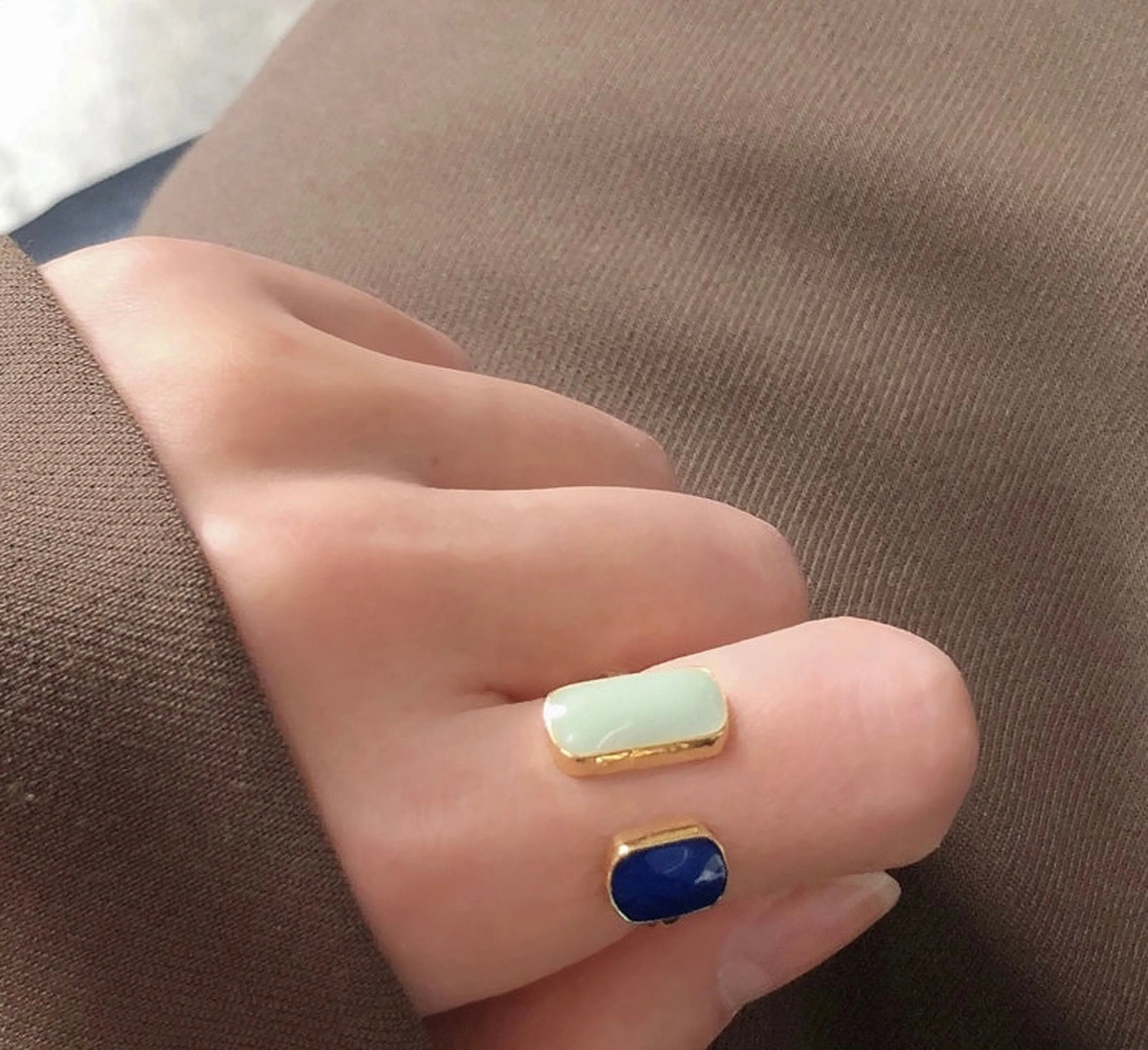 Geometric Square Signet Ring