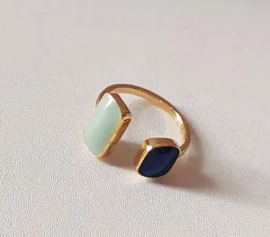 Geometric Square Signet Ring