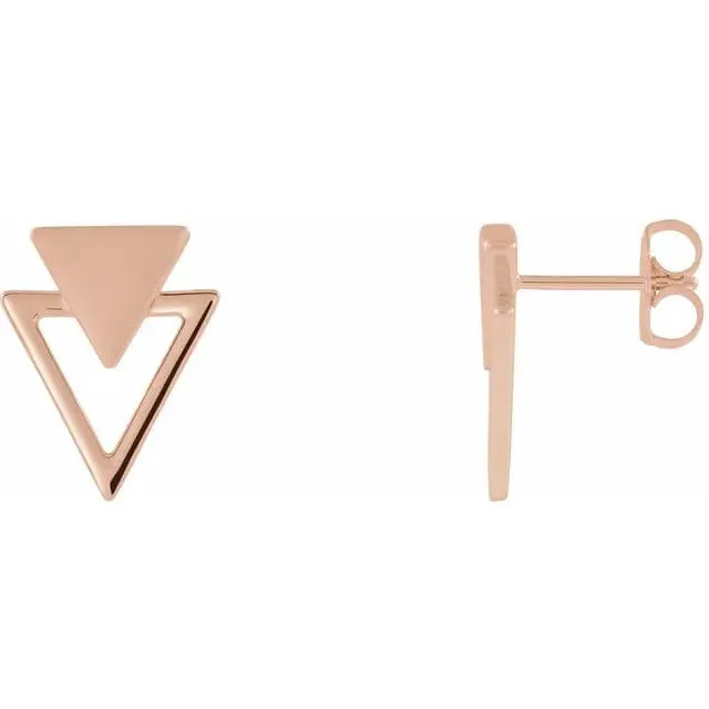 Geometric Triangle Stud Earrings - Special Order