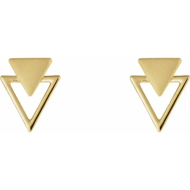 Geometric Triangle Stud Earrings - Special Order