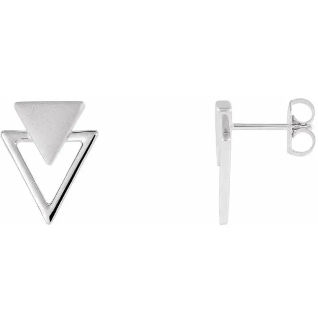 Geometric Triangle Stud Earrings - Special Order
