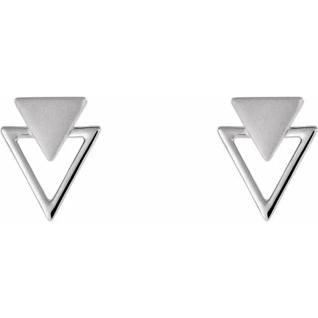 Geometric Triangle Stud Earrings - Special Order