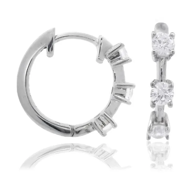 Georgini Chic Noel Trilogy Hoop Earrings Silver