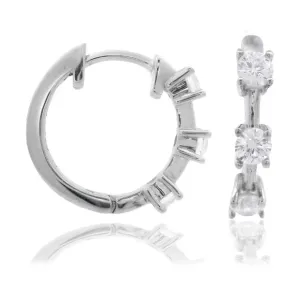 Georgini Chic Noel Trilogy Hoop Earrings Silver