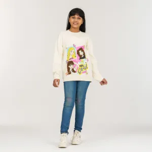 Girls Light Beige Sweatshirt