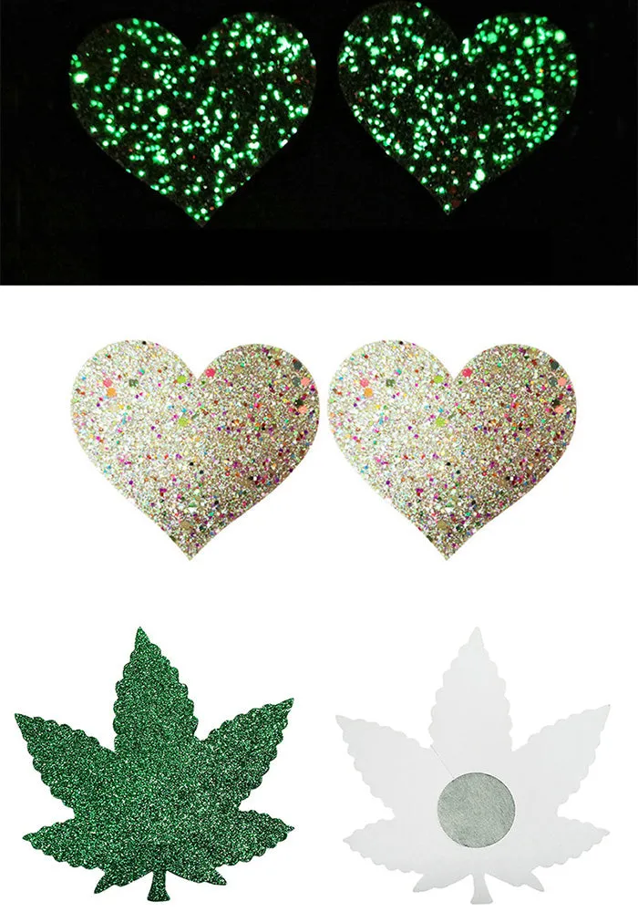 Glamorous Glitter Seashell Reusable Adhesive Nipple Covers