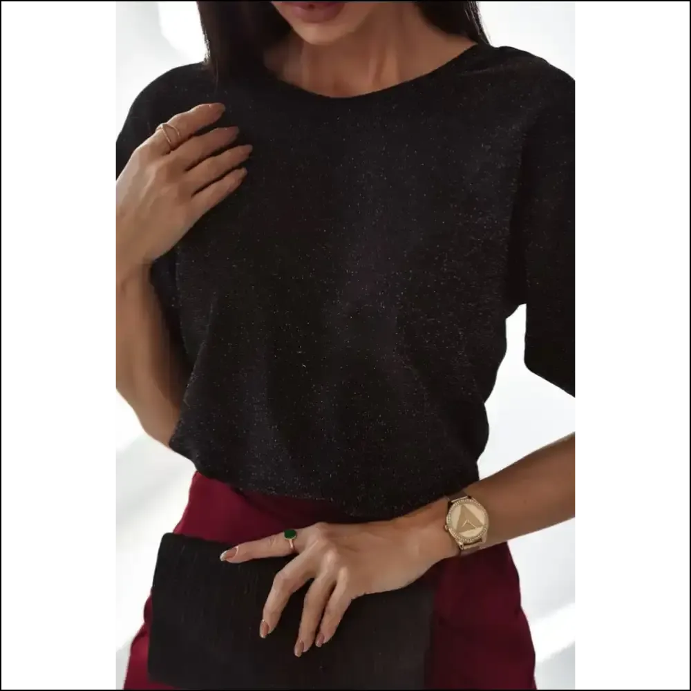 Glittery Black Bow Top: Sparkle , Slay Later ✨ Needful Things