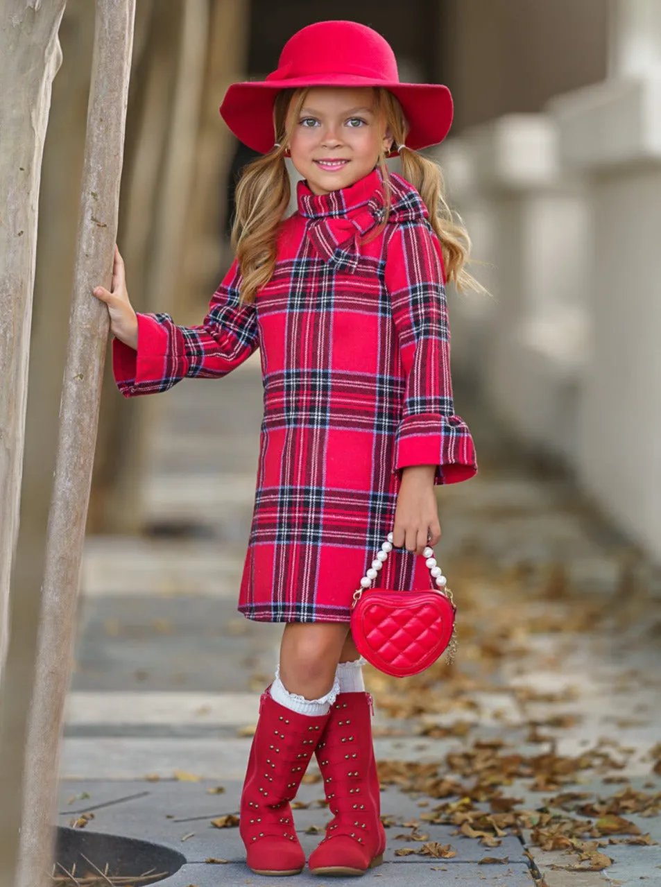 Goin' Apple-Picking Red Flannel Dress